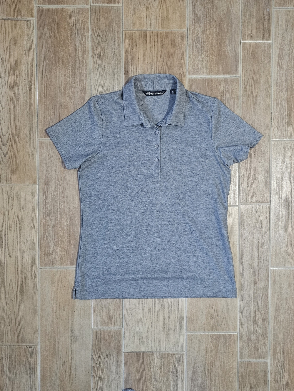 Travis Mathew Golf Polo Women's Medium Heathered Gray